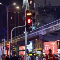 Busy intersection at Bukit Bintang, Kuala Lumpur