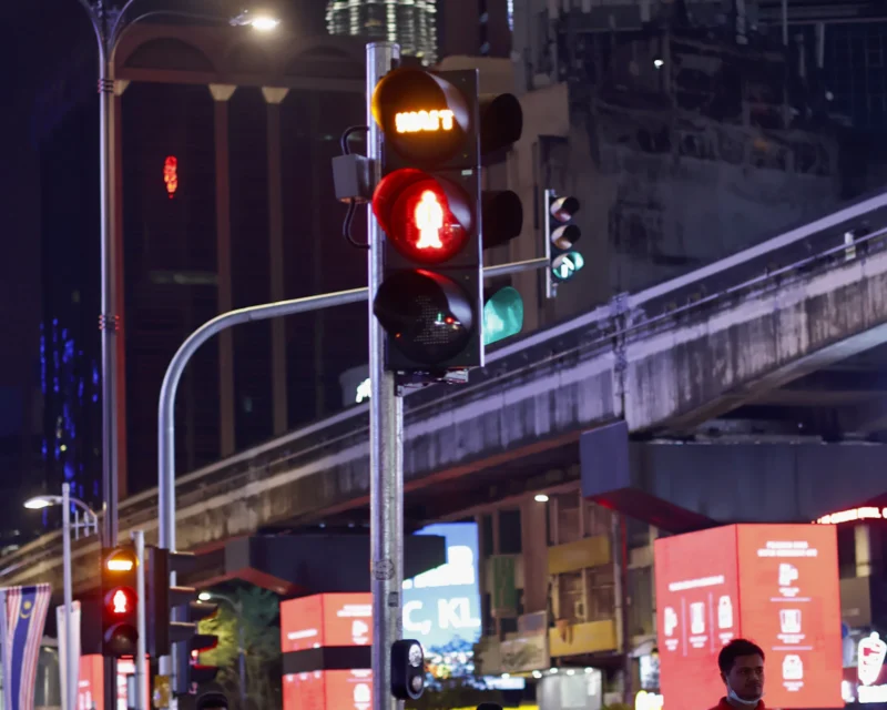 Busy intersection at Bukit Bintang, Kuala Lumpur